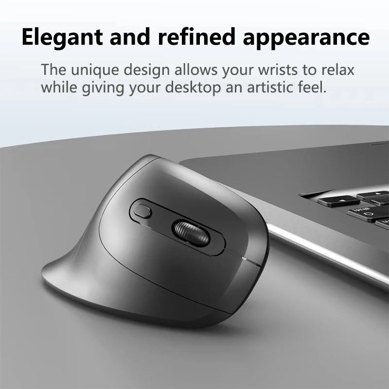 Warvank U2 Vertical Wireless Mouse Ergonomic Optical Comfortable Silent Office Mouse DPI Adjustable 800/1200/1600 for PC Laptop - Image 5