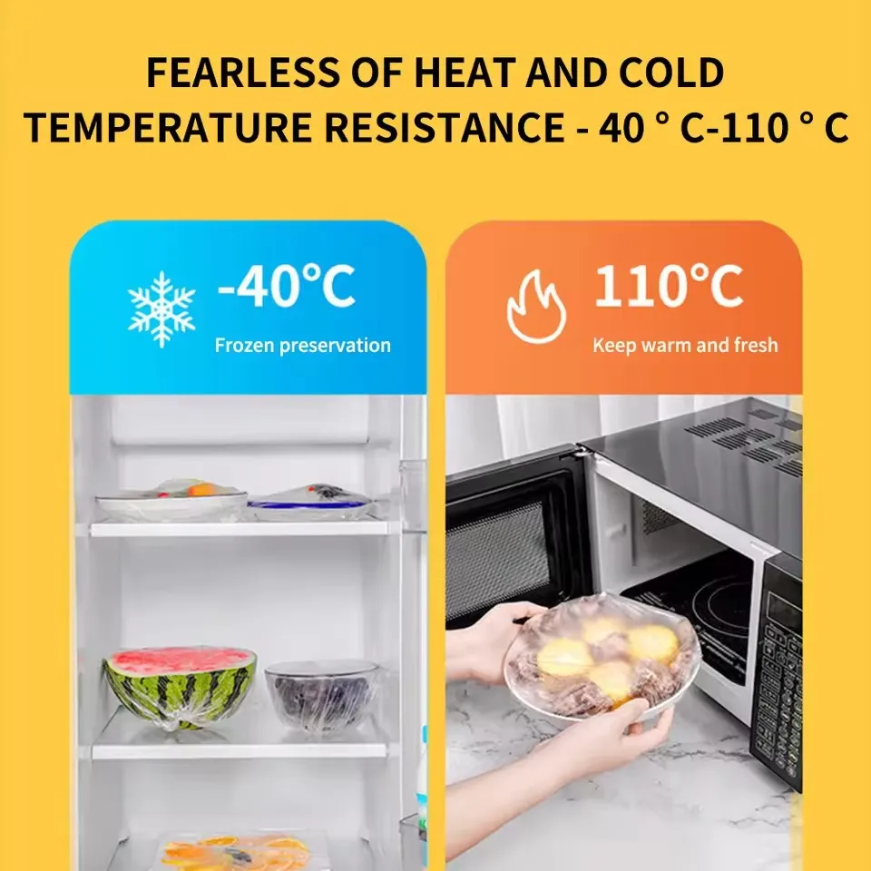 Disposable Plastic Food Cover Bag Reusable Transparent Food Protection Freezing Packaging Cling Film Kitchen Storage Organizer - Image 5