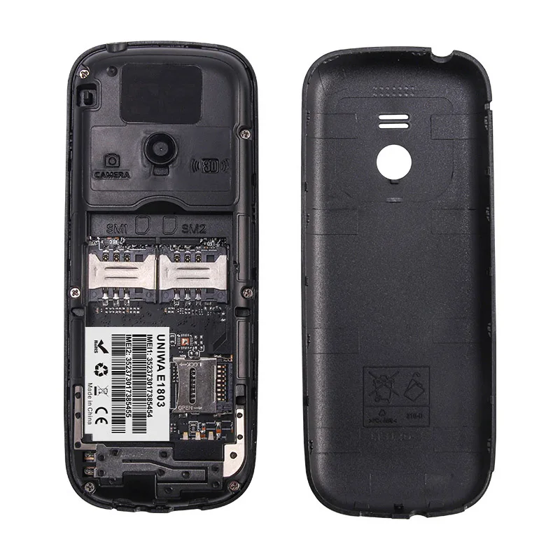 Low Price UNIWA E1803 2G GSM Feature Phone 1.77" Dual SIM Senior Elder Cellphone Push-button Wireless Radio Flashlight Telephone - Image 6
