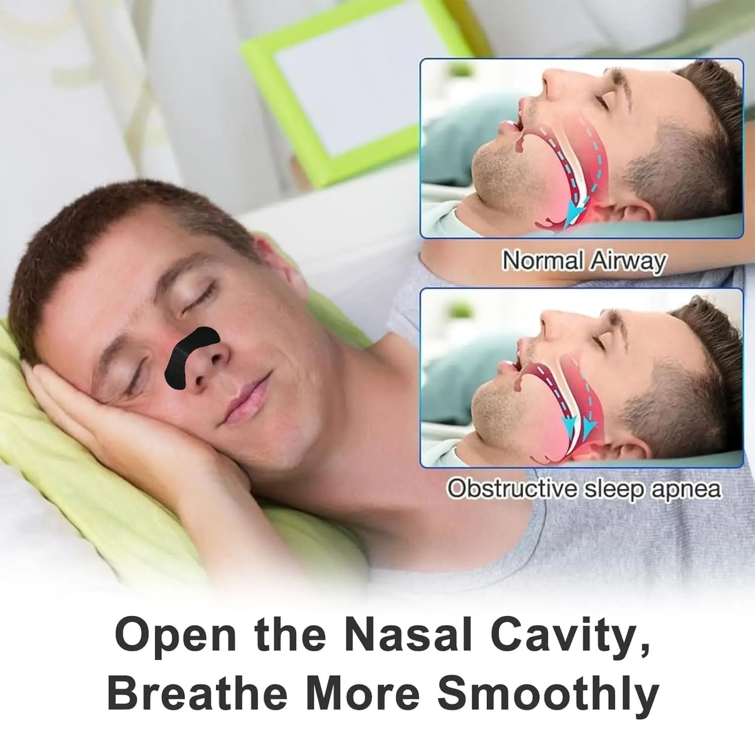 Anti Snoring Nose Strips for Breathing Correction Physical Expansion Breathable Nasal Patch Better Sleep Anti-Snoring Nasal Stri - Image 3