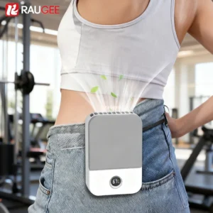 Portable Waist Fan Outdoor Mini Hanging Neck Fan 3 Gear Strong Wind Bladeless Waist Neck Fan Air Cooler USB Fan 2000Mah