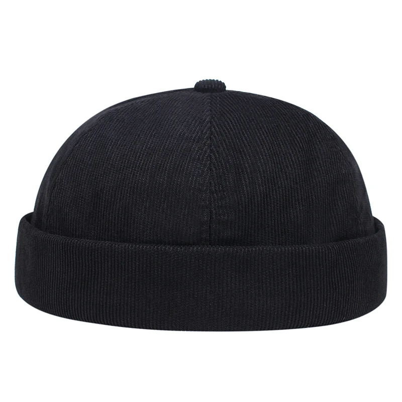 Spring And Summer New Casual Landlord Hat Street Melon Skin Tide Hats Without Brim Retro Hip Hop Cap Men And Women Universal Cap - Image 3