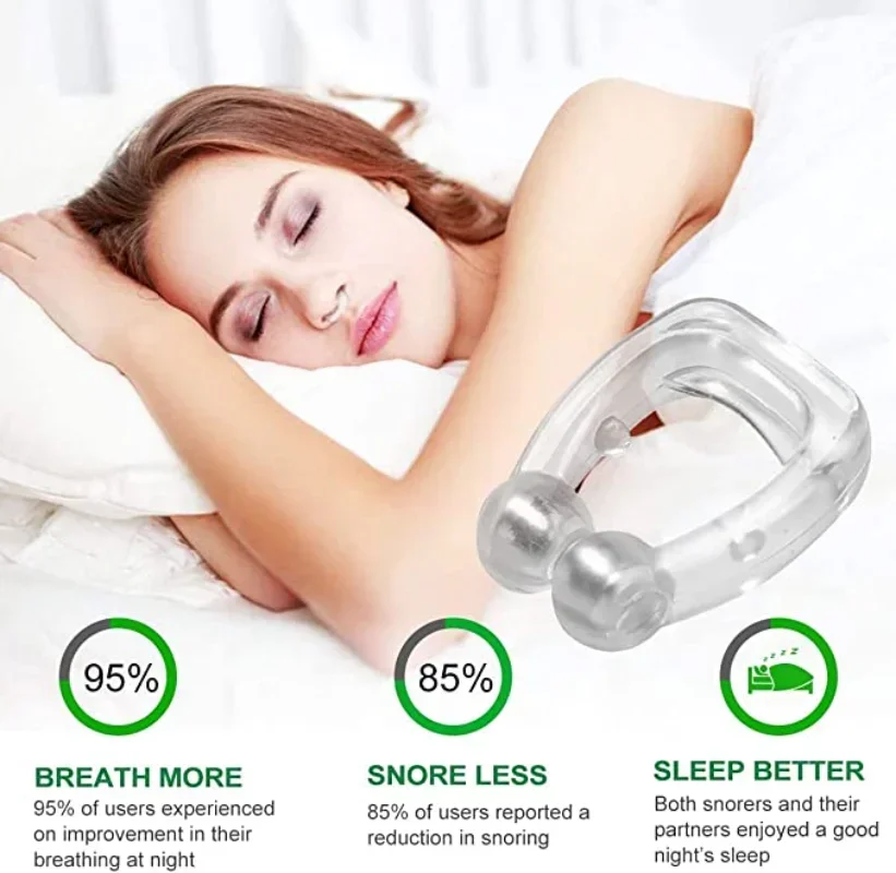 Anti Snoring Device Silicone Nose Clips Magnetic Sleep Tray Sleeping Aid Improve Sleeping Easy Breathe Apnea Guard Night Devices - Image 2
