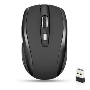 2.4G Portable Wireless Mouse Ergonomics Mouse Mobile Optical Office Mouse Adjustable 1600DPI Levels for Notebook Laptop MacBook