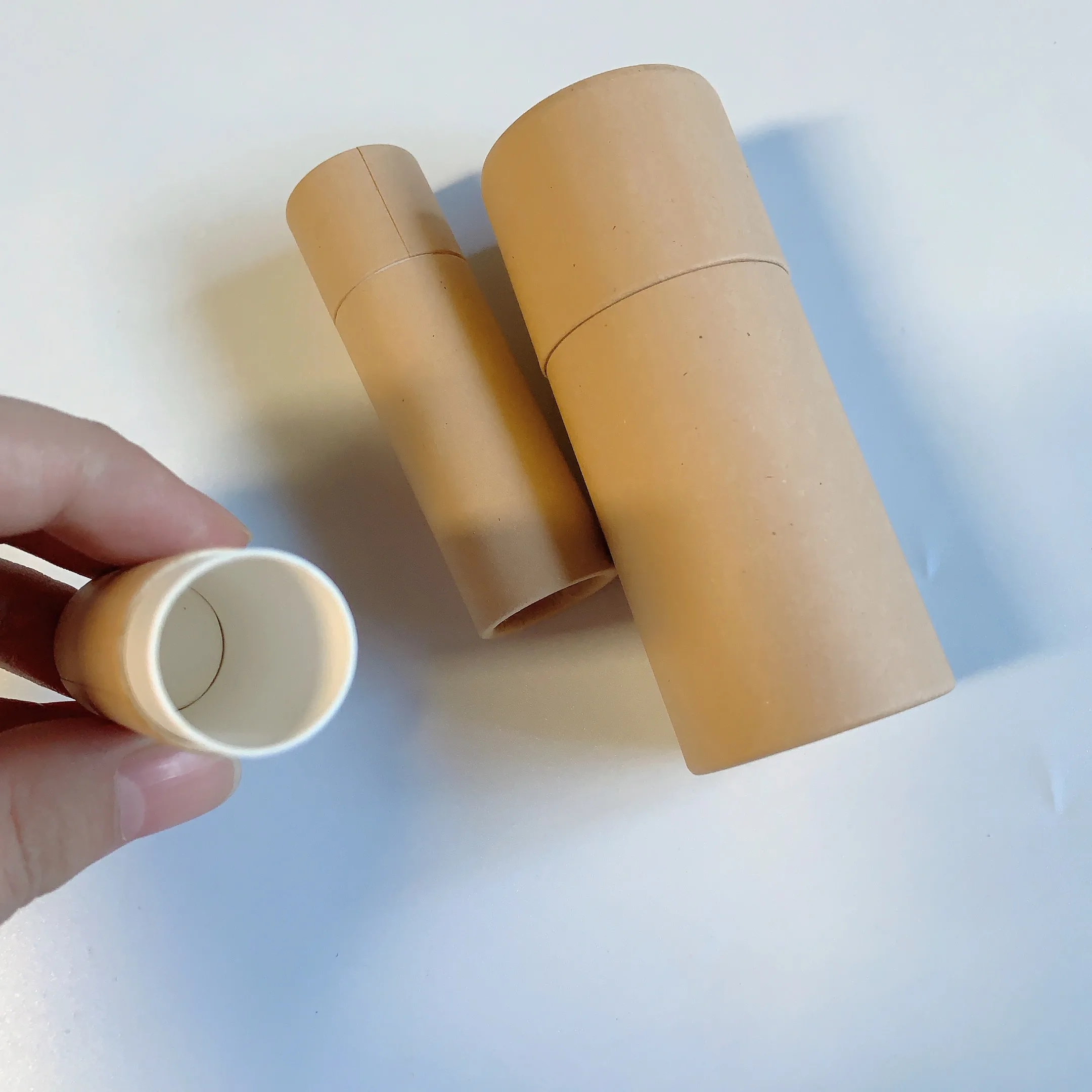 100pcs Eco Friendly Cardboard Tube Lip Balm Container Kraft Biodegradable Paper Cosmetic Push Up Tubes - Image 2