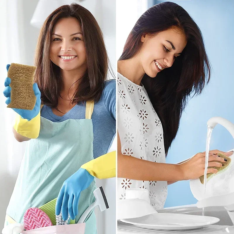 Eco-Friendly Natural Plant Scrub Sponges and Coconut Scrubber Sponge Natural Sponges for Dishes Eco Friendly Kitchen Accessories - Image 4