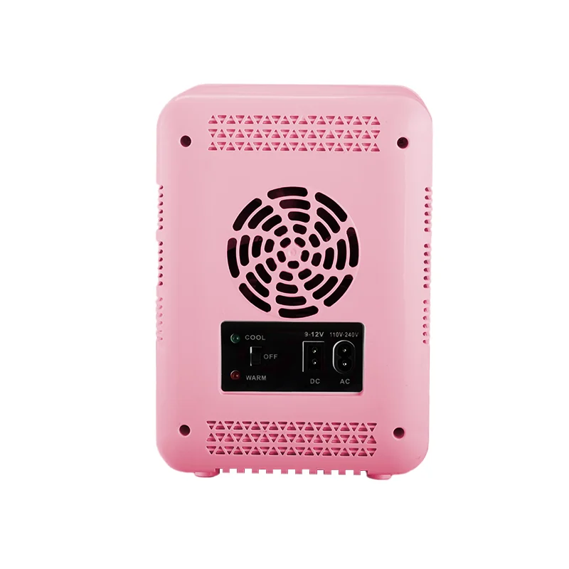 Pink Color Transparent Door Counter Drinks Cooler Freezer Table Top Small Mute Fridge Free Standing 4L Mini Fridge for Room - Image 6