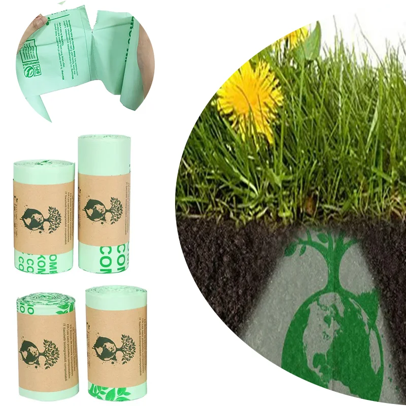 Biodegradable Trash Garbage Bags Household Compostable Garbage Bags Kitchen Garbage BagsEnvironmentally Friendly Trash Bags