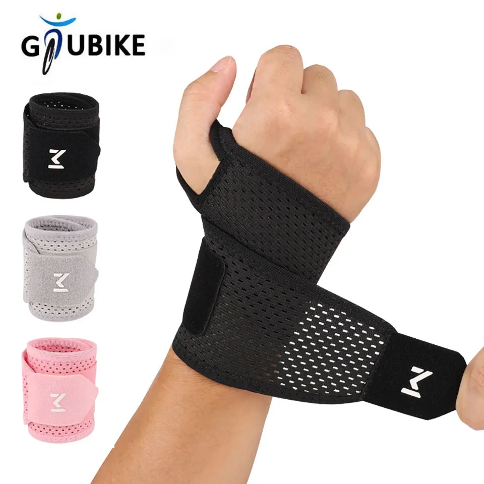 GTUBIKE 1PCS Breathable Wrist Support Brace for Gym/Work - Adjustable Compression Sleeve, Arthritis & Carpal Tunnel Relief
