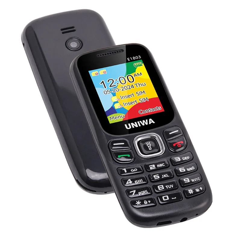 Low Price UNIWA E1803 2G GSM Feature Phone 1.77" Dual SIM Senior Elder Cellphone Push-button Wireless Radio Flashlight Telephone - Image 3