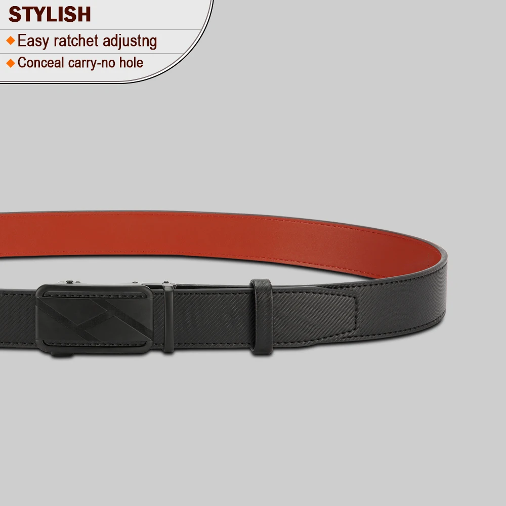 Men Leather Belt Automatic Buckle Belt Fashion Alloy Belts Genune Leather Luxury Belts for Men - Image 2