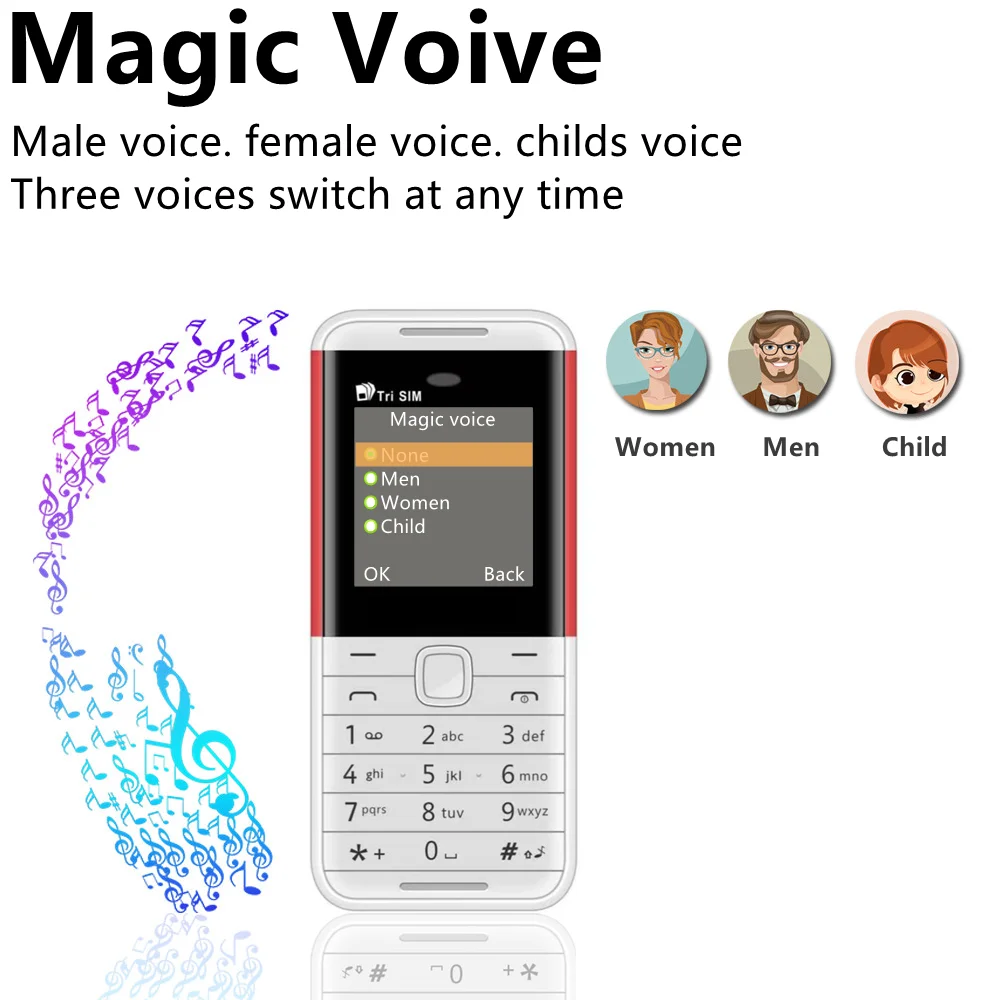 SERVO BM5310 Mini Small Mobile Phone 3 SIM Card Magic Voice Auto Call recorder Bluetooth Dialer Speed Dial 1.3"Screen Cellphones - Image 6