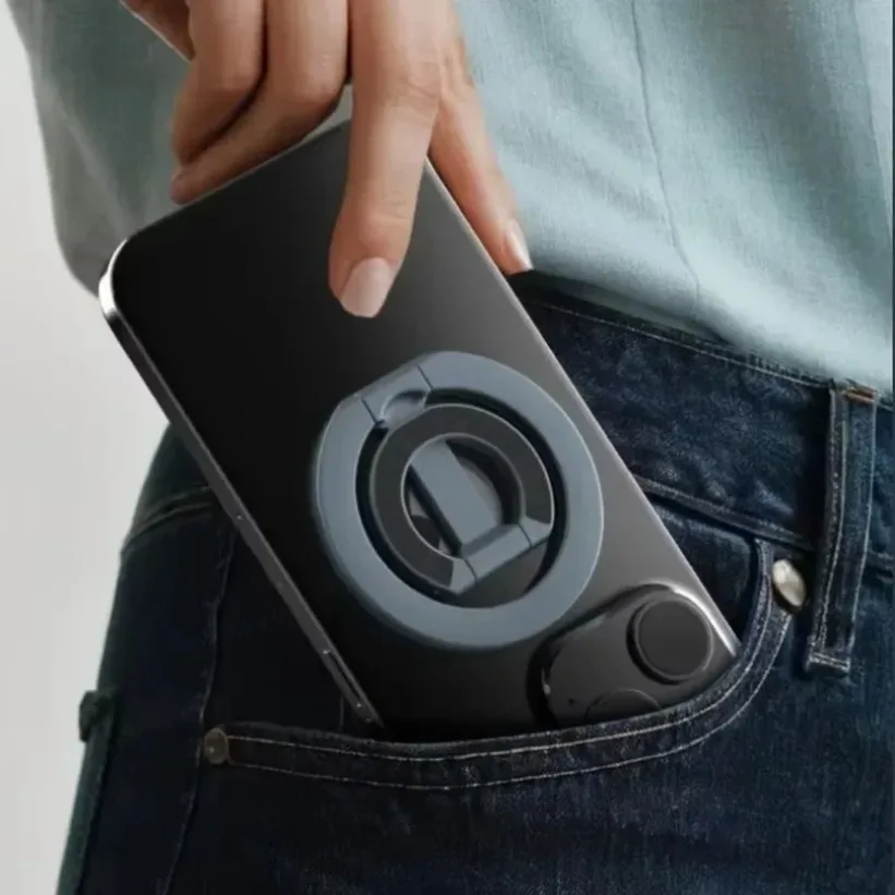 Double-sided Phone Stand Magnetic Phone Finger Ring Holder Foldable Desktop Stand For Magsafe iPhone 16/15/14/13/12 Pro Max - Image 4