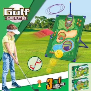 Golf Cloth Rack Sandbag Ring 3in1 Throwing Game Set Outdoor Sports Parent-Child Interactive Toys
