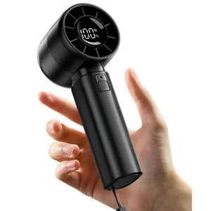 coldSky Handheld Mini Fan 4000mAh Battery Portable Rechargeable Fan with LED Display 5 Speed Turbo Fan for Beach Travel Vacation