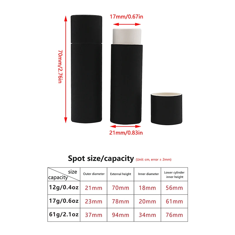 5Pcs/lot Kraft Paper Push Up Tubes Biodegradable Cardboard Cosmetic Cylindrical Packaging Lip Balm Deodorant Container - Image 6