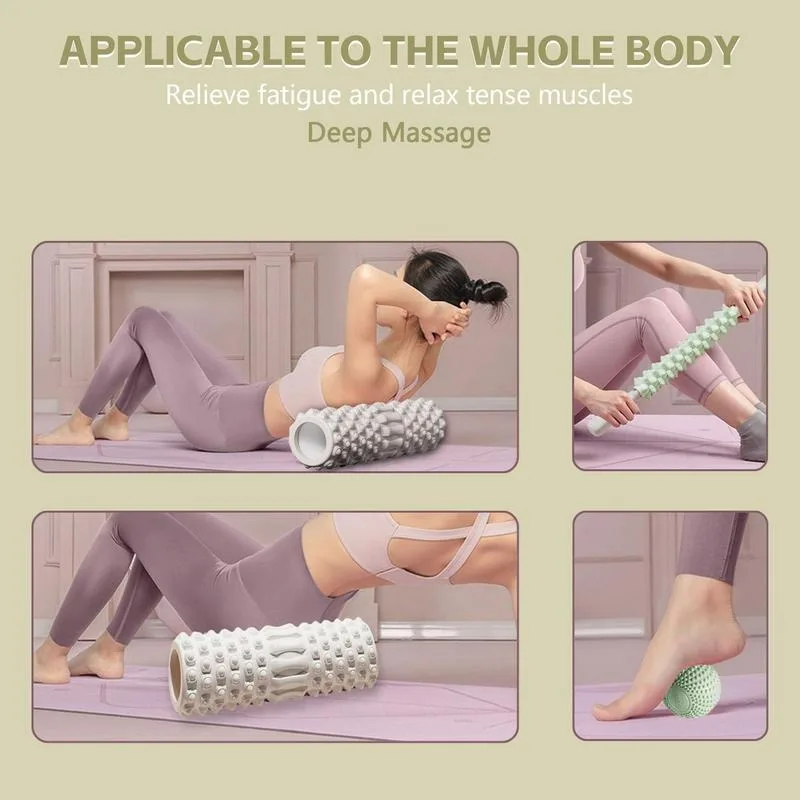 Foam Muscle Massage Rollers Density Back Foam Roller Back Pain Relief Muscle Legs Arms Recovery Yoga Fitness Training Roller - Image 5