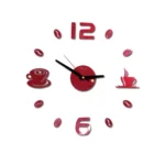 Digital Wall Clock Sticker Modern Design DIY Kitchen Living Room Home Decor Diy Quartz Needle