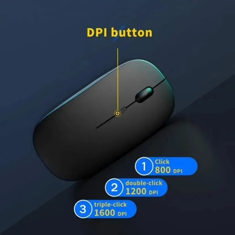 Rechargeable Wireless Gaming Mouse Portable Ergonomic Quiet And Magical Suitable For Portable Computers Tablets IPAD Phone - Image 2