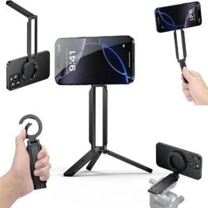 Ultra-light ABS material Magnetic Phone Tripod Stand for iPhone - ABS Maglock Smartphone Mini Tripod Pocket Cell Phone Stand