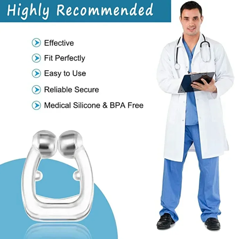 Anti Snoring Device Silicone Nose Clips Magnetic Sleep Tray Sleeping Aid Improve Sleeping Easy Breathe Apnea Guard Night Devices - Image 4