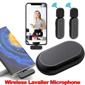 For Xiaomi Mijia Wireless HD Radio Live Microphone Noise Cancel Dual Mic 20 Meters for Mobile Phone Tiktok Short Video Recording