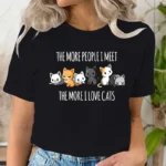 Fashionable Summer Casual Women's T-shirt Cute Cat and University Women Clothes Aesthetic Clothes