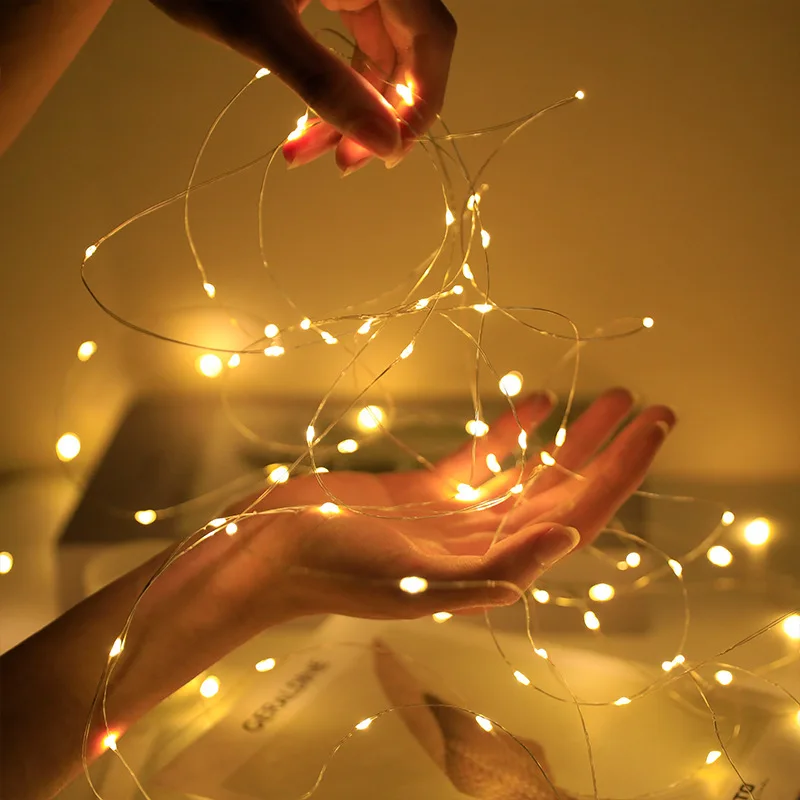 LED Fairy Lights Button Battery Light String Christmas Wedding New Year Bedroom Living Room Garden Decoration Garland - Image 3
