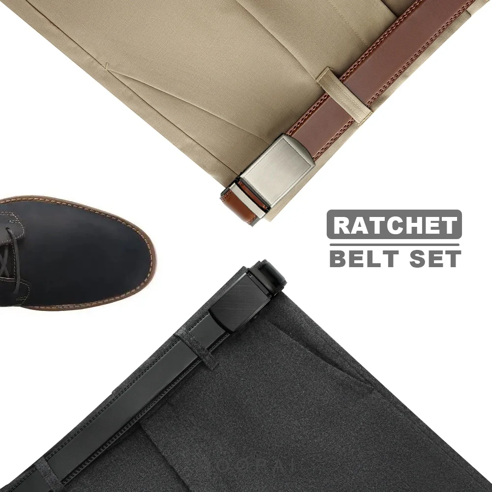 DOOPAI Mens Leather Belt Multiple Colors Automatic Available Belts Leisure Fashion Ratchet Belts for Men Pants Waistband - Image 5