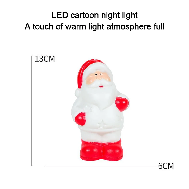 LED Christmas Night Light Cute Santa Claus Snowman Children Bedroom Bedside Ornaments For Holiday Christmas Decora Night Lamp - Image 6