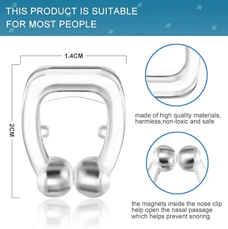 Anti Snoring Device Silicone Nose Clips Magnetic Sleep Tray Sleeping Aid Improve Sleeping Easy Breathe Apnea Guard Night Devices - Image 5