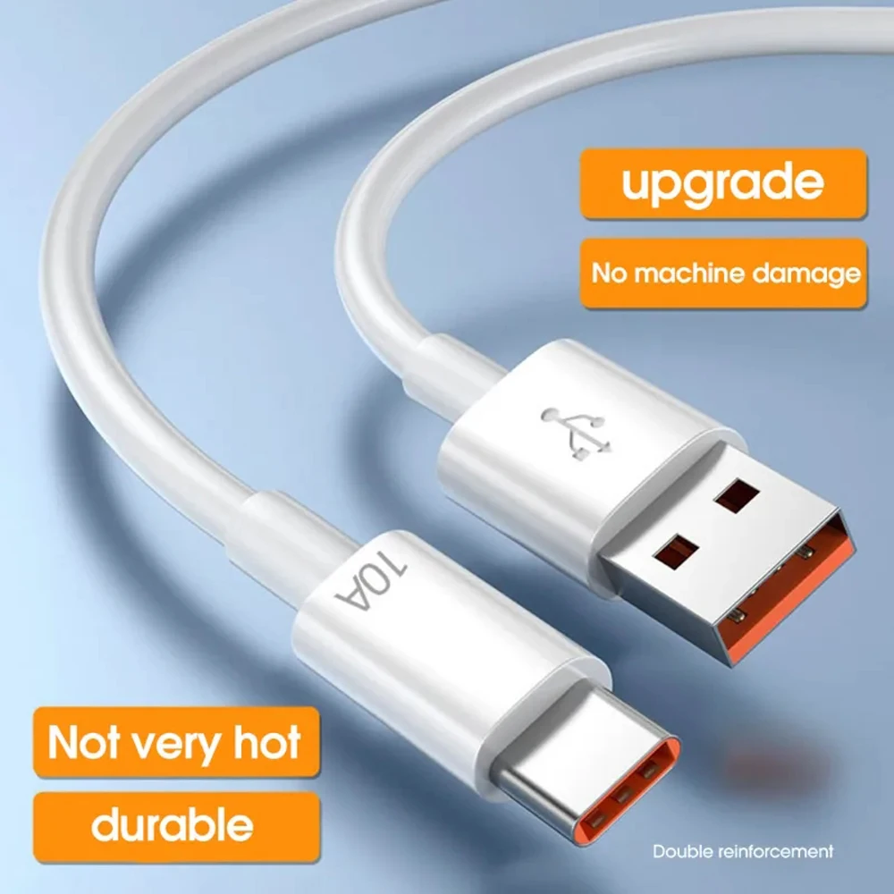 USB Type C Cable 120W 10A Fast Charging Wire Mobile Phone USB For Huawei P30 Xiaomi Realme Samsung Poco x6 USB C Data Cable Cord - Image 2