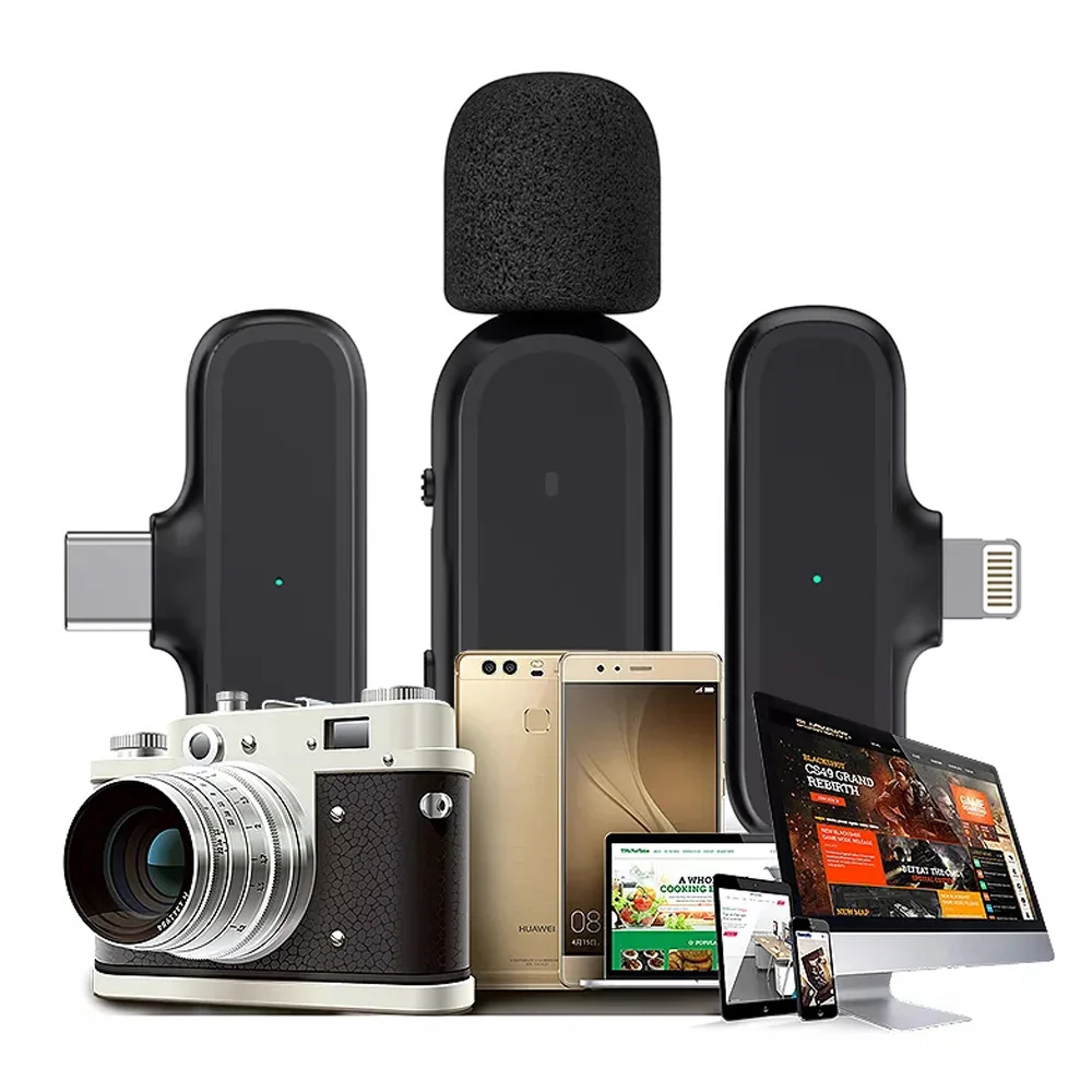 For Xiaomi Mijia Wireless HD Radio Live Microphone Noise Cancel Dual Mic 20 Meters for Mobile Phone Tiktok Short Video Recording - Image 5