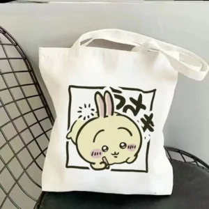 Kawaii Chiikawa Women's Handbag, Casual Large Capacity Shopping Bag ECO Fashionable Canvas Reusable Canvas Shoulder Bag Gift