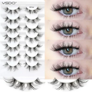 3/7 Pairs Faux Mink Eyelashes Handmade False Eyelashes Natural Long Makeup Simulation Cross Messy Eye 3D Curly Eyelashes