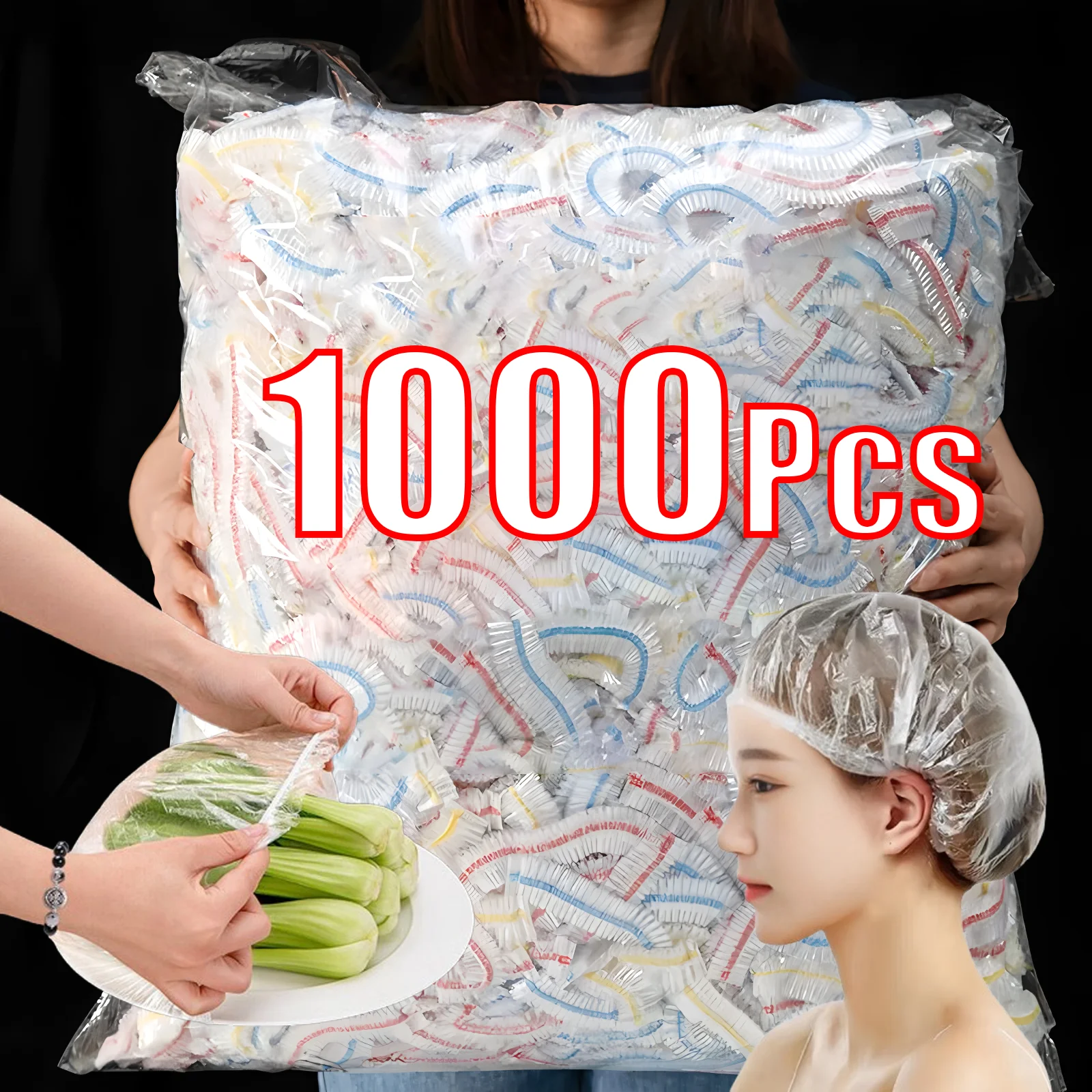 Disposable Plastic Food Cover Bag Reusable Transparent Food Protection Freezing Packaging Cling Film Kitchen Storage Organizer