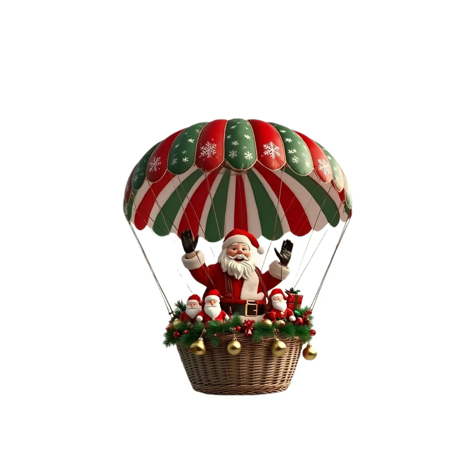 10Pcs Christmas2025 2D New Christmas Hot Air Balloon Santa Acrylic Hanging Decor Bedroom Living Room Wall Home Decoration 2026 - Image 3