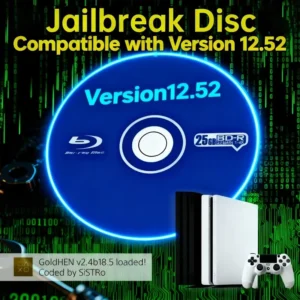 Jailbreak Gold Disc 12.52 for PS4 Latest Firmware Supported Bootable Eject Payload Homebrew Backup Games