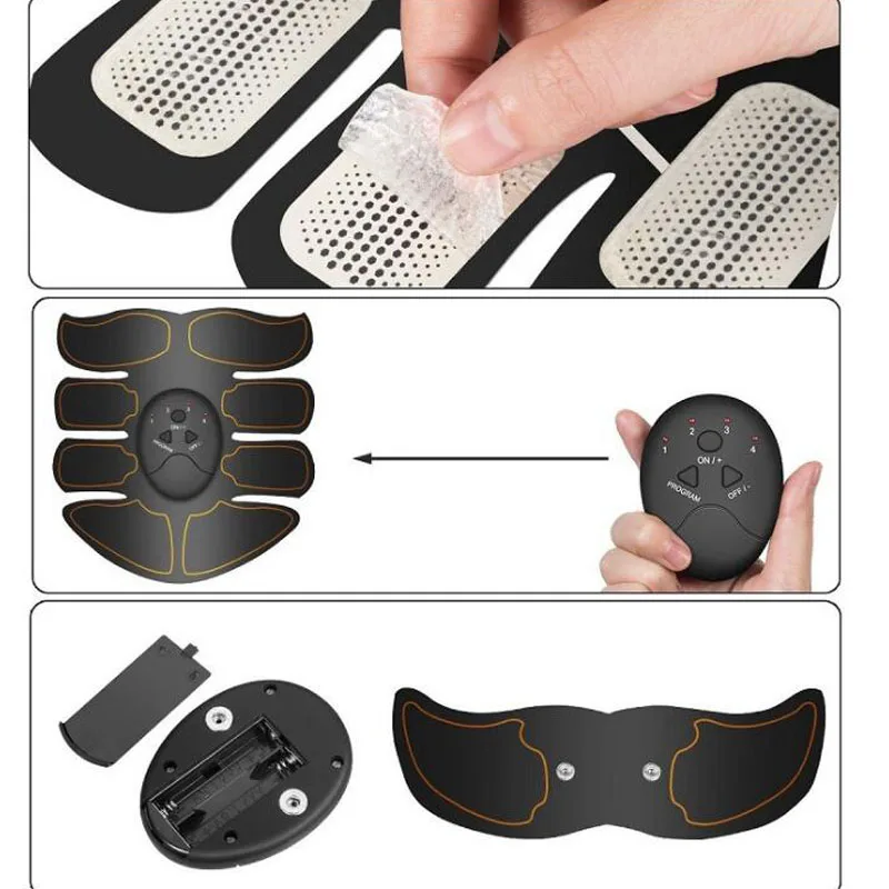 Electric Muscle Stimulator EMS Wireless Buttocks Hip Trainer Abdominal ABS Stimulator Fitness Body Slimming Massager - Image 3