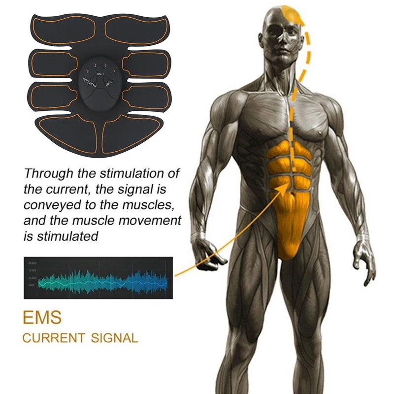 Electric Muscle Stimulator EMS Wireless Buttocks Hip Trainer Abdominal ABS Stimulator Fitness Body Slimming Massager - Image 2