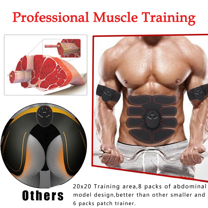 Electric Muscle Stimulator EMS Wireless Buttocks Hip Trainer Abdominal ABS Stimulator Fitness Body Slimming Massager - Image 5