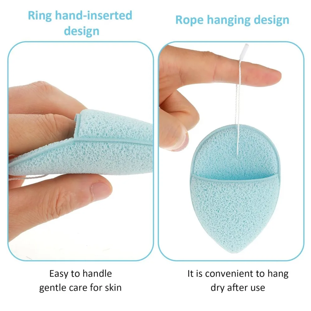 1/3/5 pcs Face Wash Puff, Glove Type, Water Drop Shape, Reusable, Suitable For Daily Cleaning, Makeup Removal, Exfoliation, Pink - Image 4