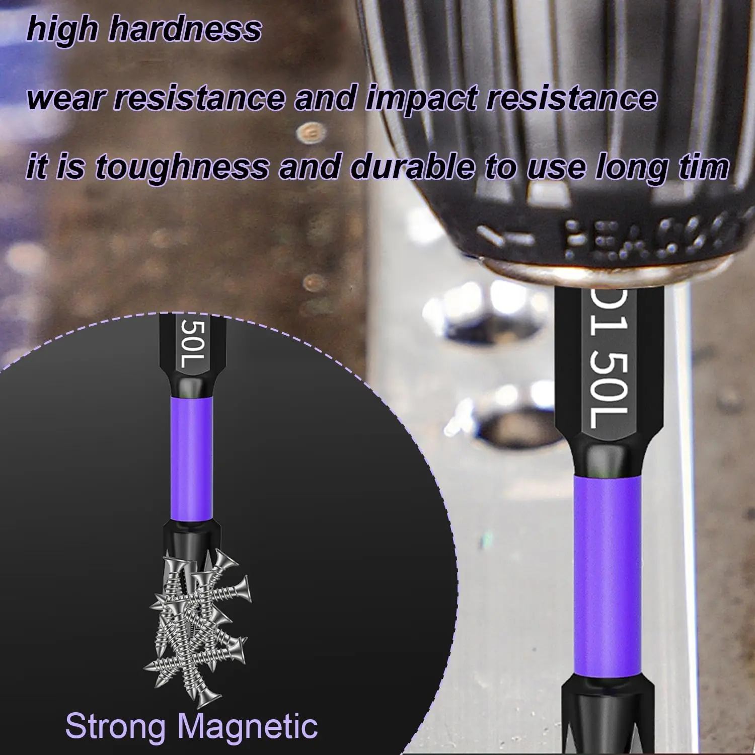 Magnetic Electric Screwdriver Drill Bits Cross Head Alloy Steel Impact Driver Bit Anti-Shock Non-slip High Hardness Bits Tools - Image 3