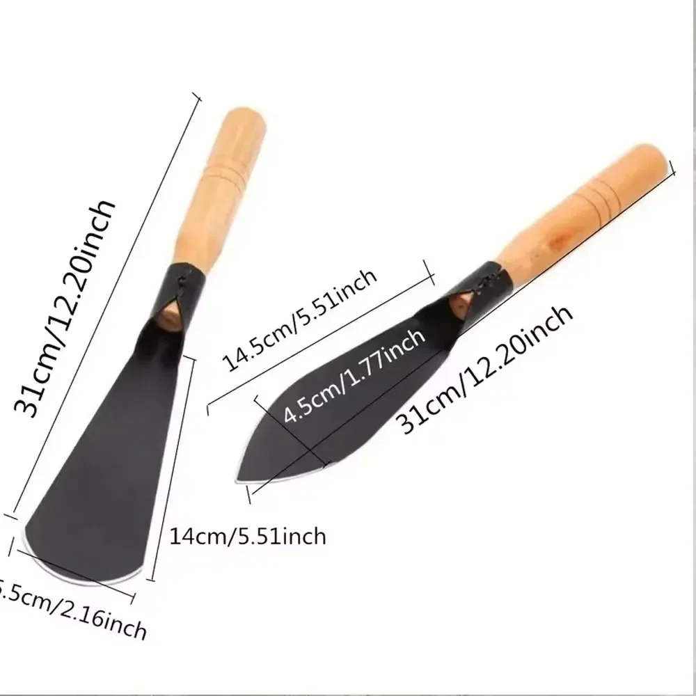 Versatile Garden Shovel for Planting Flowers Weeding Loosening Soil with Sturdy Iron Hoe for Wild Vegetables Harvest - Image 2