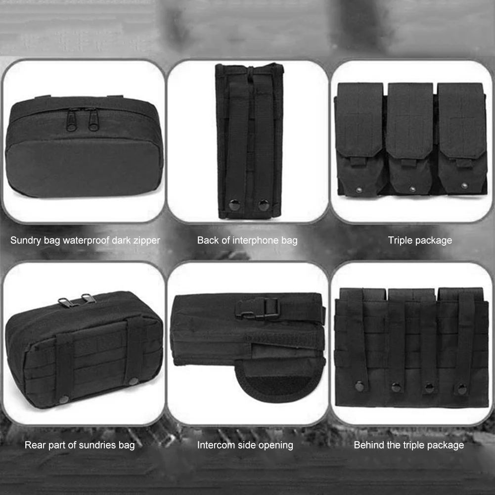 Nylon Tactical Vest Body Armor Hunting Carrier Airsoft Accessories Men Combat MOLLE Camo Military Army Vest Outdoor CS Hunting - Image 5