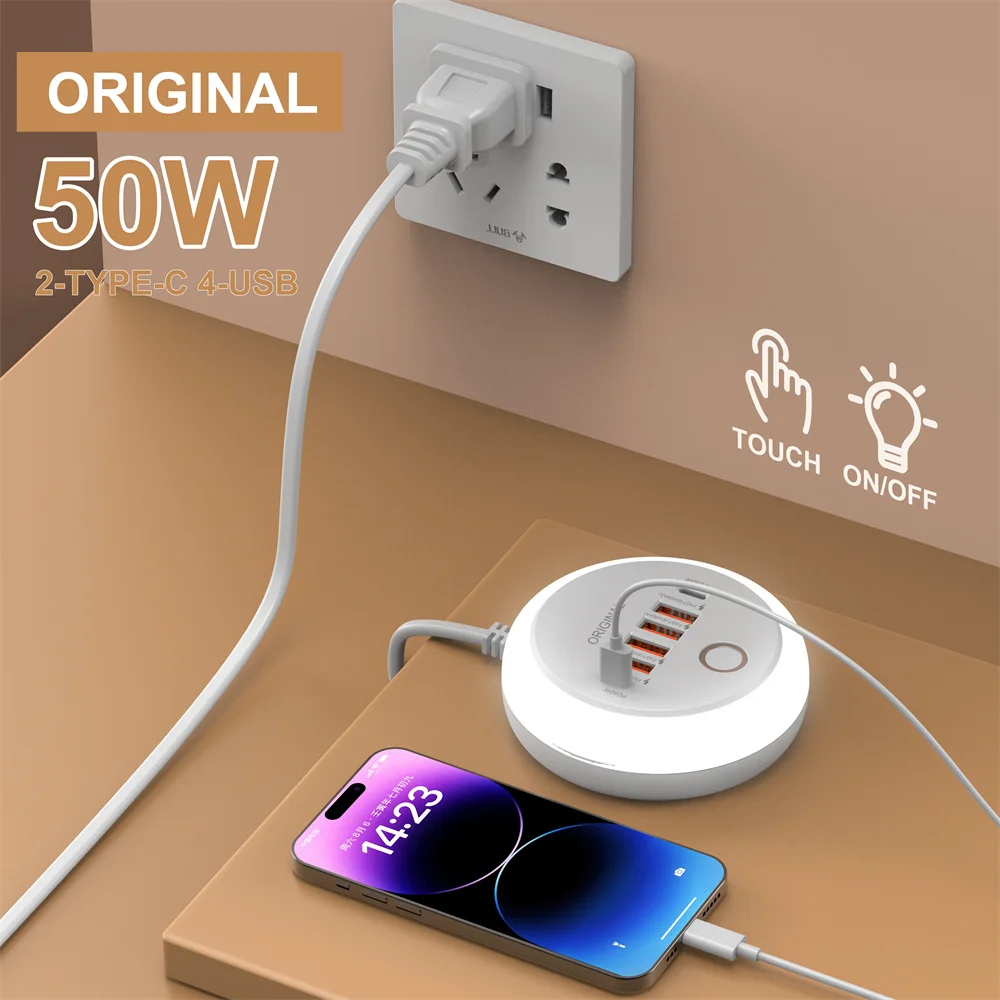 50W USB Charger Multi Ports Power Strip Socket Fast Charging Travel Charger For iPhone Samsung Xiaomi Quick Charge Phone Adapter - Image 3
