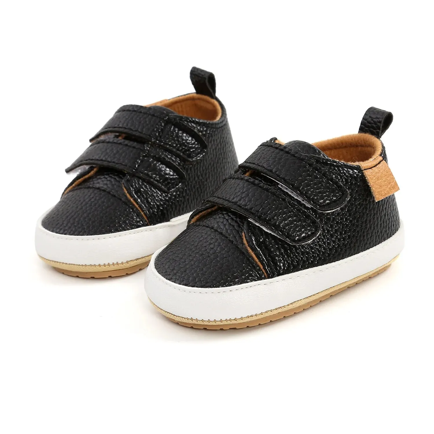 Meckior Baby Boys Girls Shoes Classic Unisex PU Leather Toddler Rubber Sole Anti-slip First Walkers Infant Moccasins Baby Shoes - Image 5