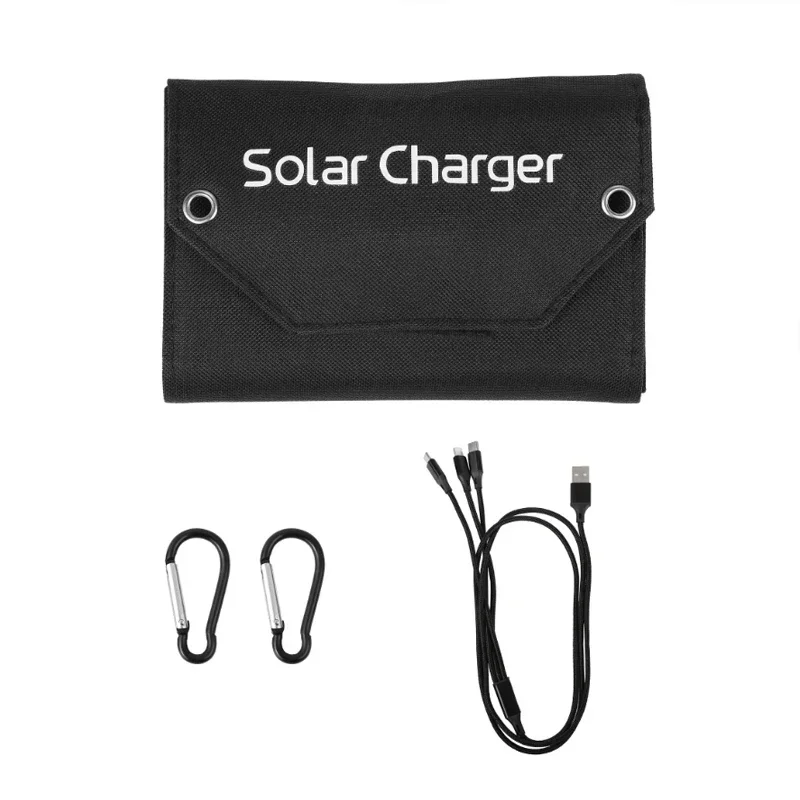 60W/80W/100W Folding Solar Panel USB 5V Solar Charger Portable Solar Battery Power Bank for Outdoor Camping Hiking + Cable - Image 5
