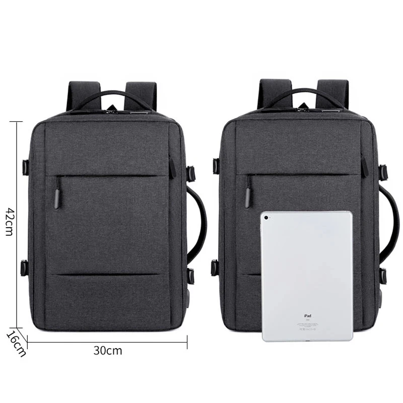 Men Large Capacity Backpack USB Charging Male Laptop Bagpack Waterproof Business Travel Back Pack Luggage Bag Mochila - Image 2