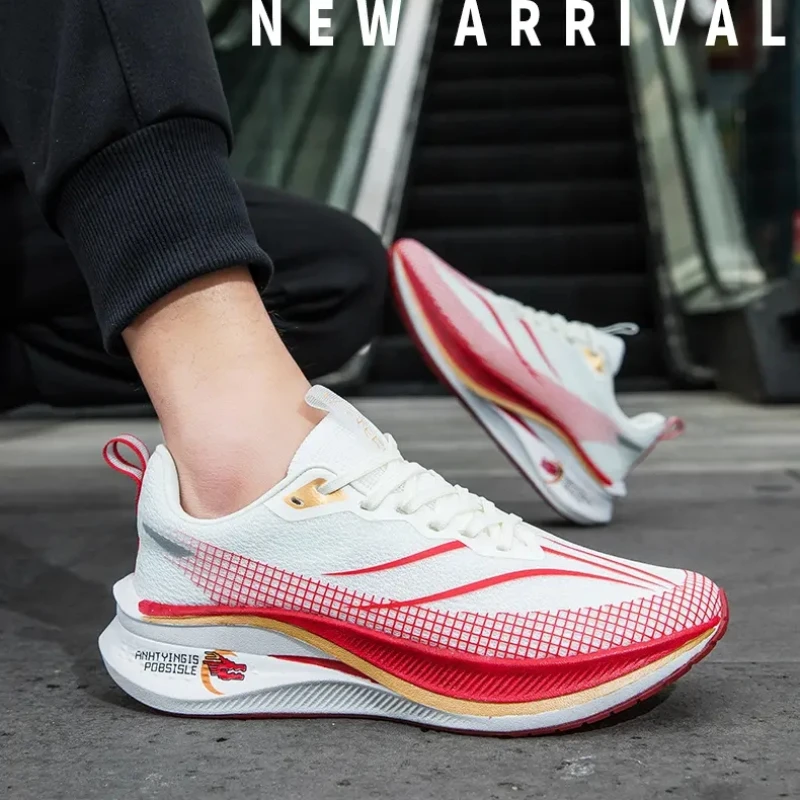 Men Casual Running Shoes Unisex Knit Breathable Sport Sneakers Women Athletic Non Slip Comfortable Shoes Leisure Tennis Shoes